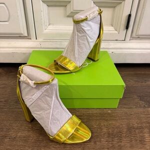 Sam Edelman Metallic Yaro Gold Heels Size 6.5